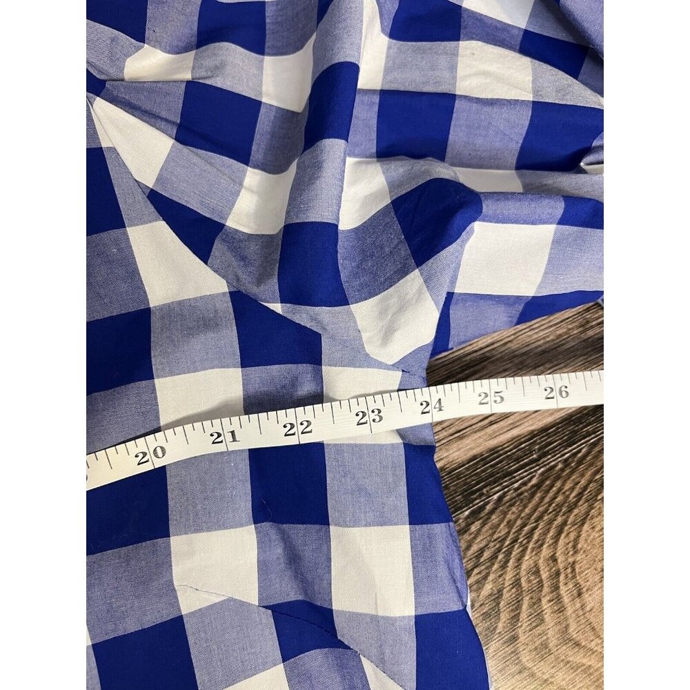 Tyler Boe Size XL Jenny Top Pleated Puff Sleeve Blue Gingham Plaid Cottagecore - Picture 11 of 14